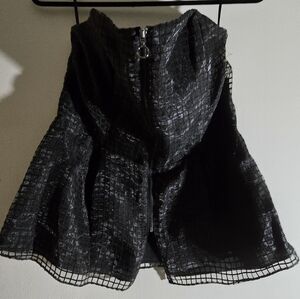 Black zipper bustier